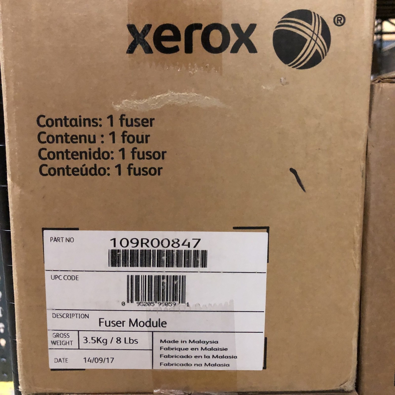 Genuine Xerox 109R00847 (109R847) Fuser Module - Factory Sealed