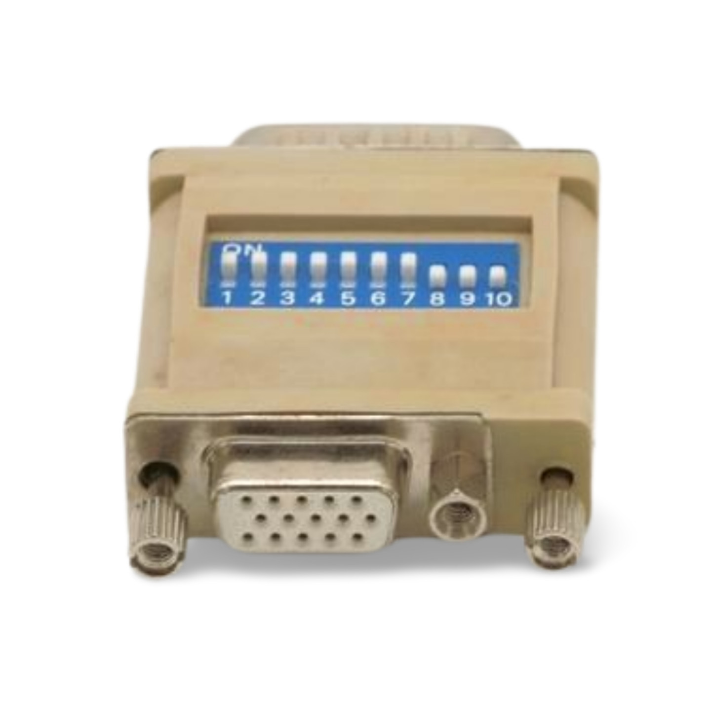 Mac DB15 to VGA HD15 Adapter with 10-Position Switch - Beige