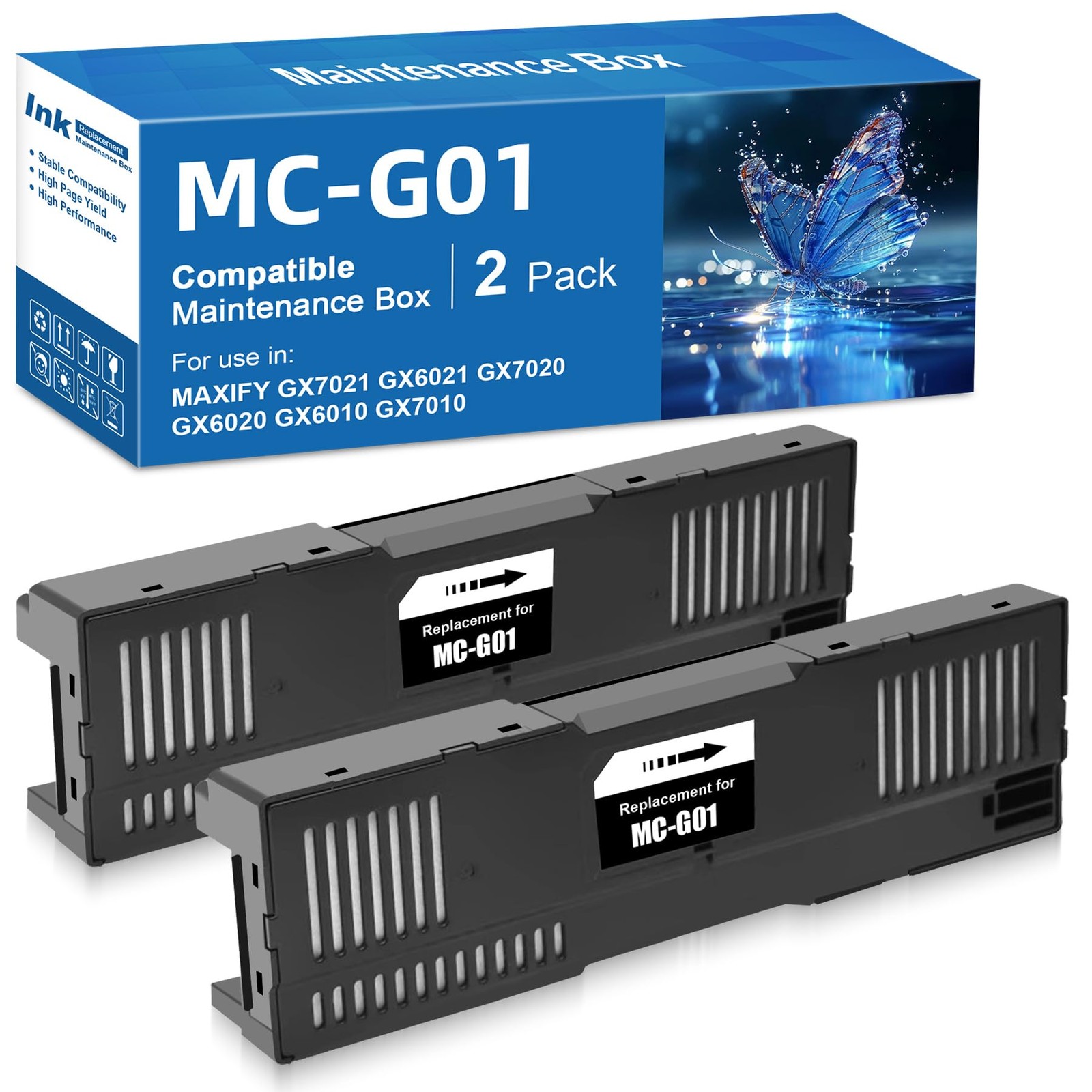 MC-G01 Maintenance Cartridge for Ink Box Collection for MAXIFY GX7021 GX7000