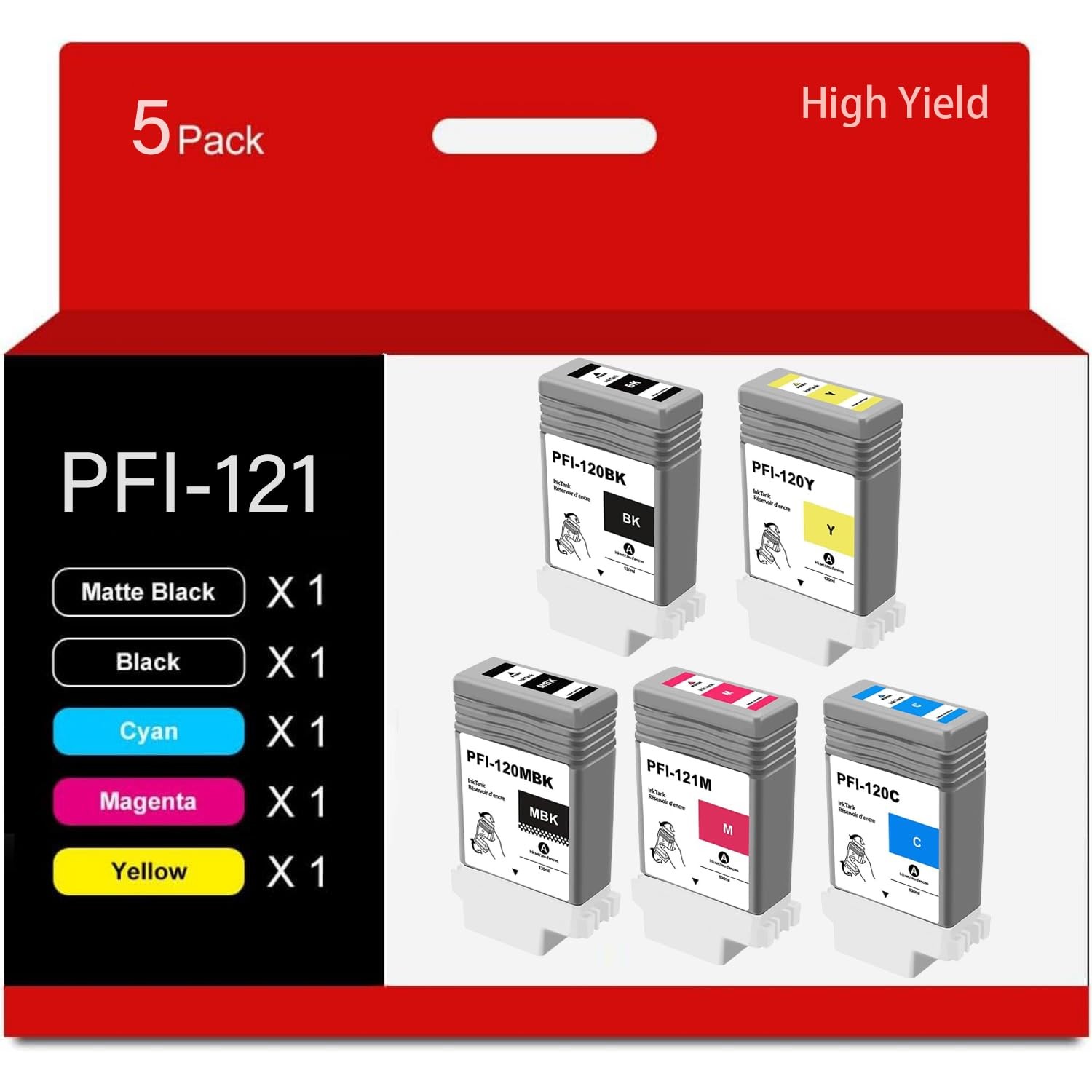 PFI-121 PFI 121 PFI121 Compatible for Canon PFI-120MBK PFI-120BK PFI-120C PFI...