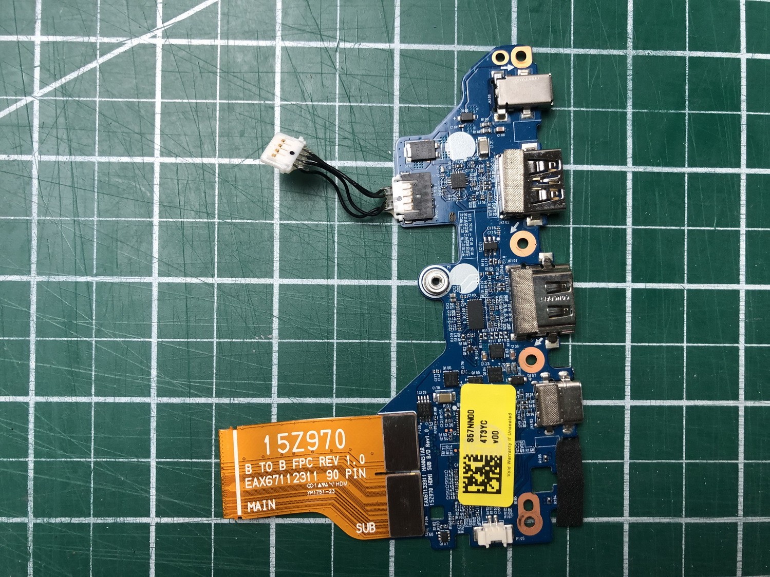 LG Gram 15Z975 15.6" Laptop HDMI USB DC-IN Power Board w/ Cable EAX67133311