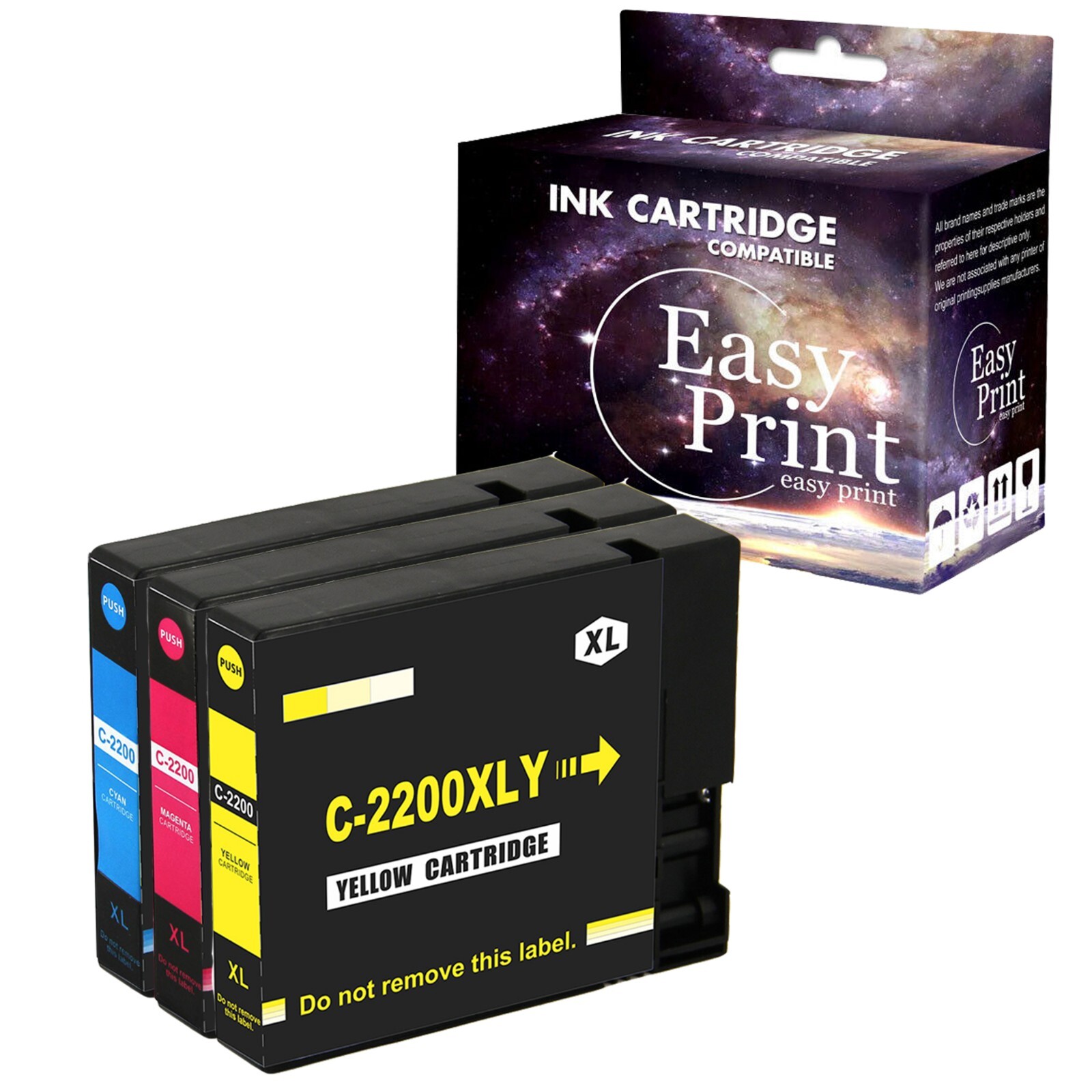 3PK PGI-2200 XL Ink Cartridge for Canon Maxify MB5420 iB4020 iB4120,CMY