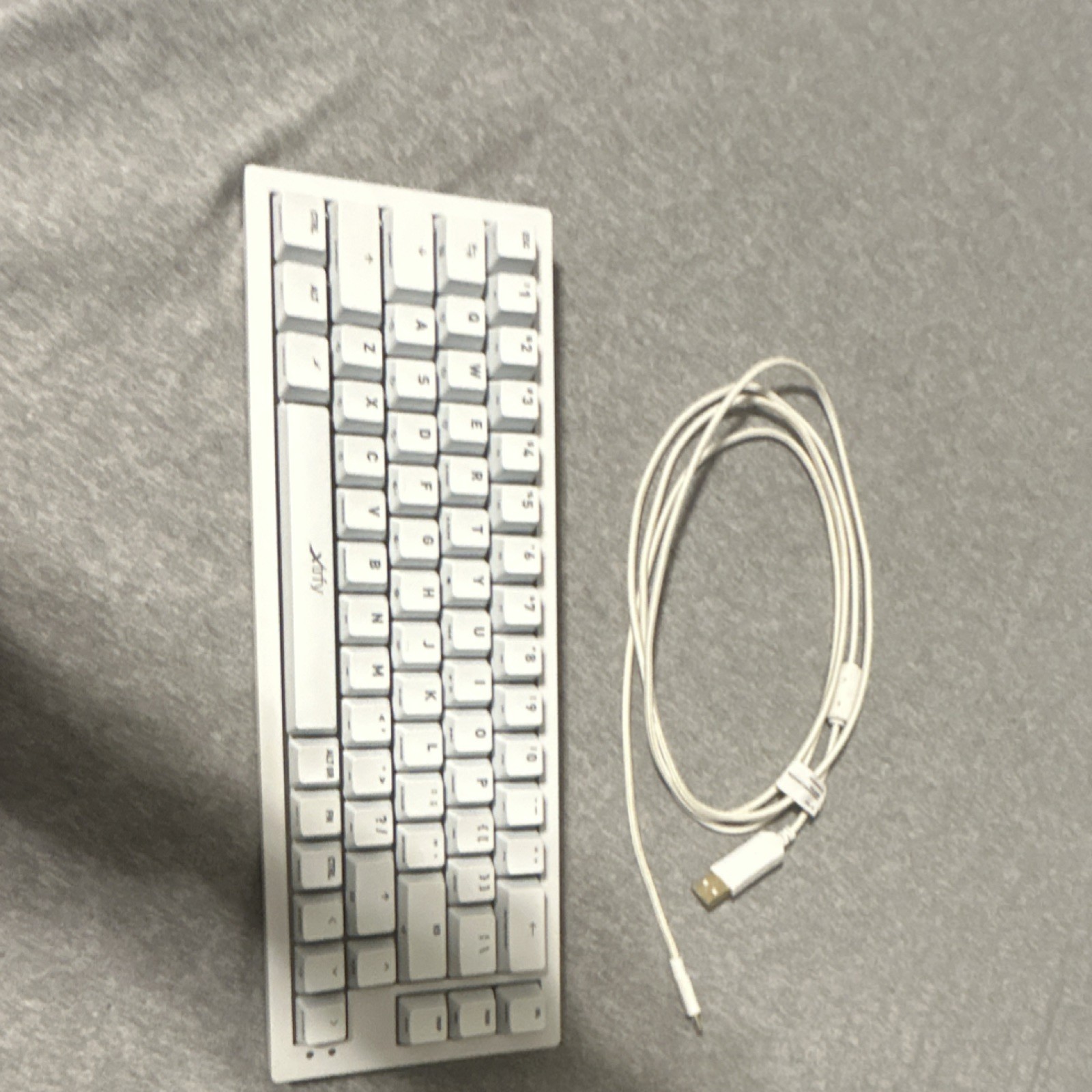 Xtrfy K5 Compact White Wired Mechanical Keyboard Cherry MX Brown Switches 