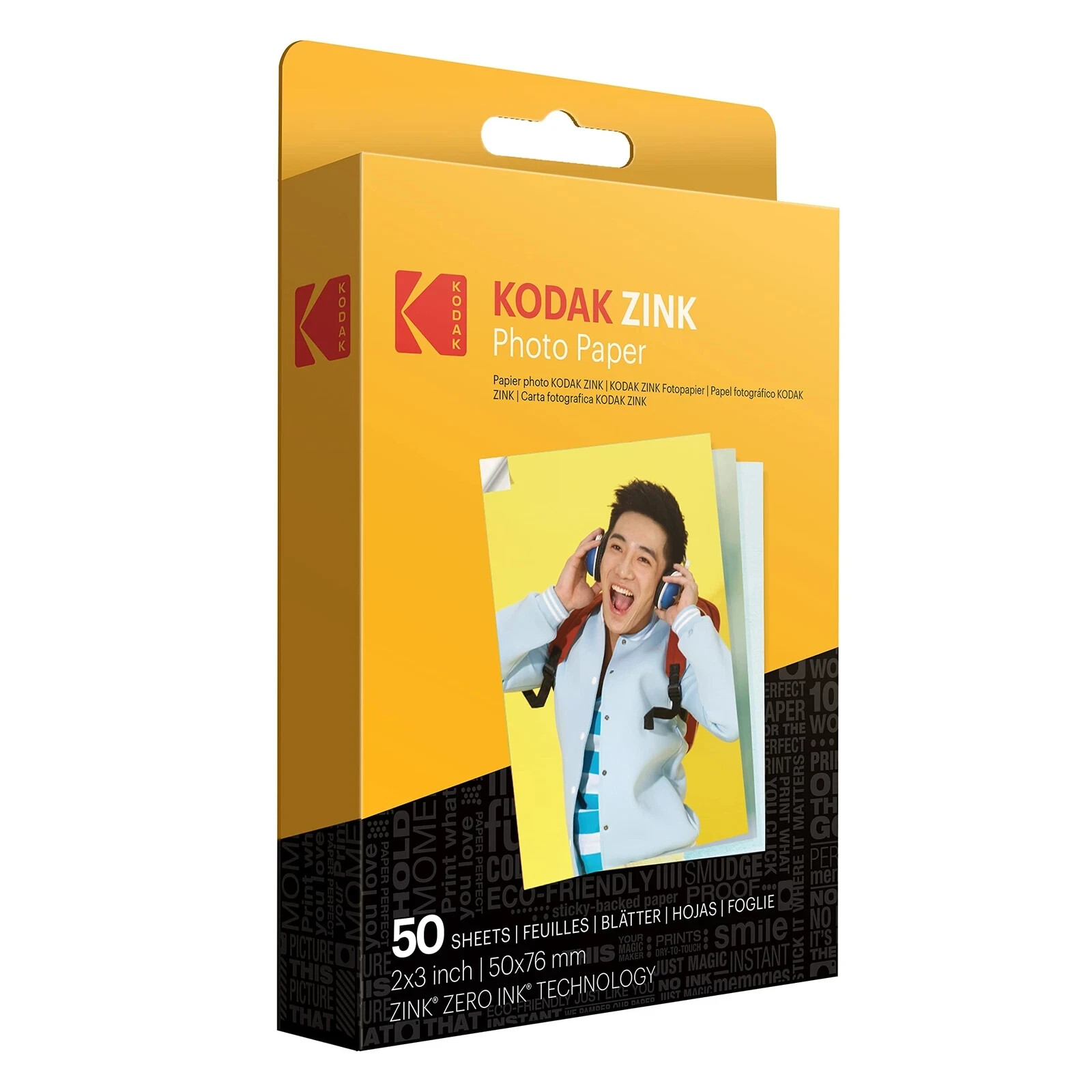 Kodak 2x3 Premium Zink Photo Paper 50 Sheets Compatible with Kodak Smile