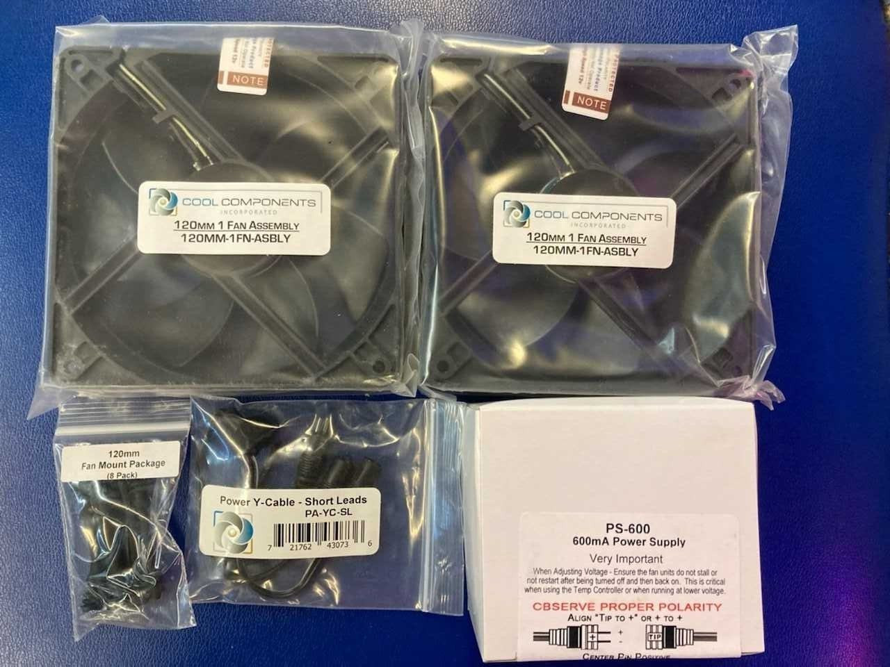 Cool Components Fan Kit for 4.5" Applications FK-120-2 NEW