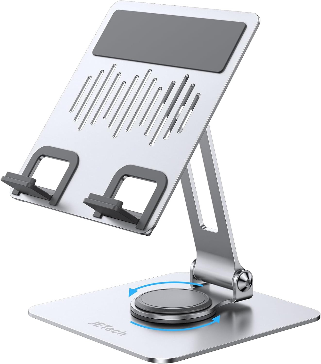 Swivel Tablet Stand for 4-13" Tablets and Phones, Silver