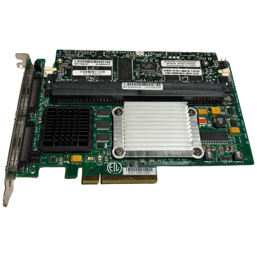 LSI Logic L1-01037-07 Raid Controller  SCSI320-2E w/ RAM & battery, 2 in auction
