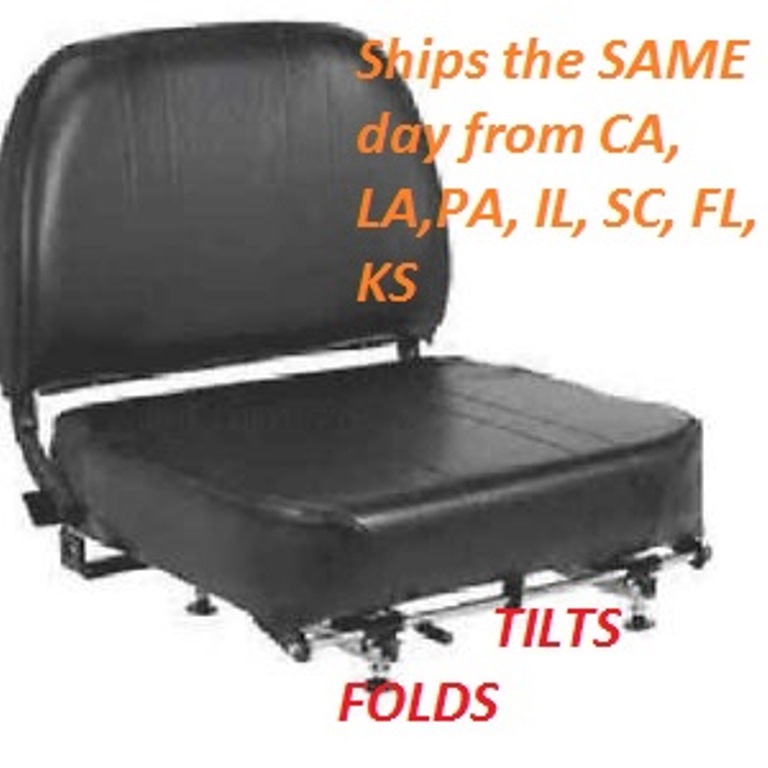 New NissanTCM TOYOTA CROWN HYSTER UniCarriers FORKLIFT Seat-Vinyl- Tilts, Folds