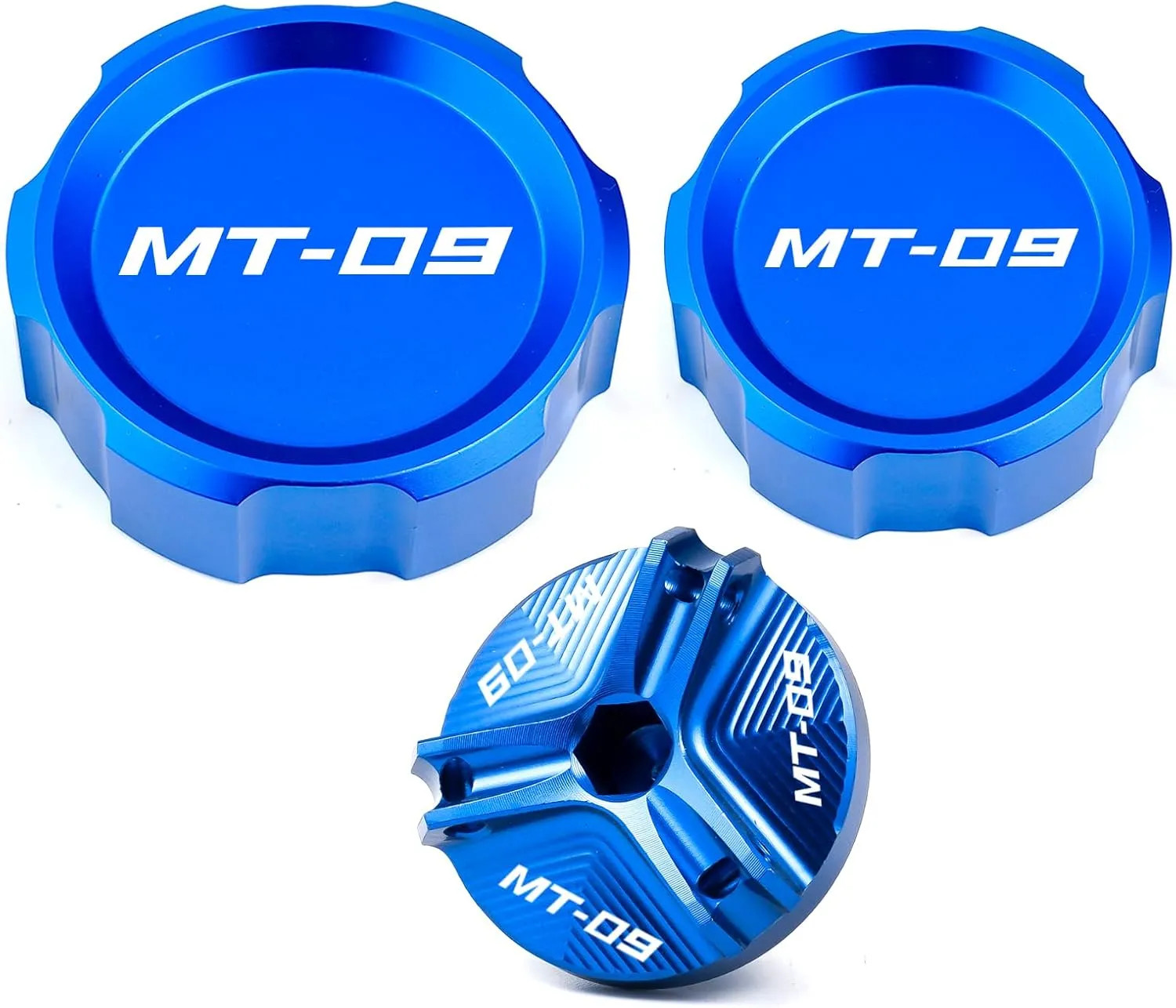CNC Brake Fluid Reservoir Cover Oil Filler Cap For Yamaha MT09 Tracer 9 GT Blue