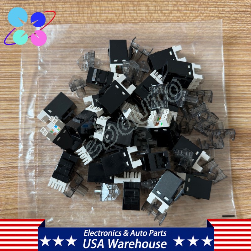 24*Modular Jack Black Dust Cover Fr Commscope SL110 SERIES RJ45 CAT6 9-1375055-2