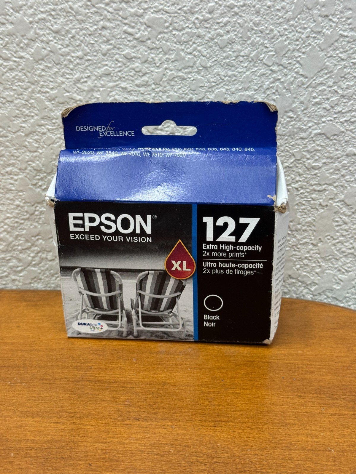New Genuine Epson 127XL Black Ink Cartridge Expired 05/2023