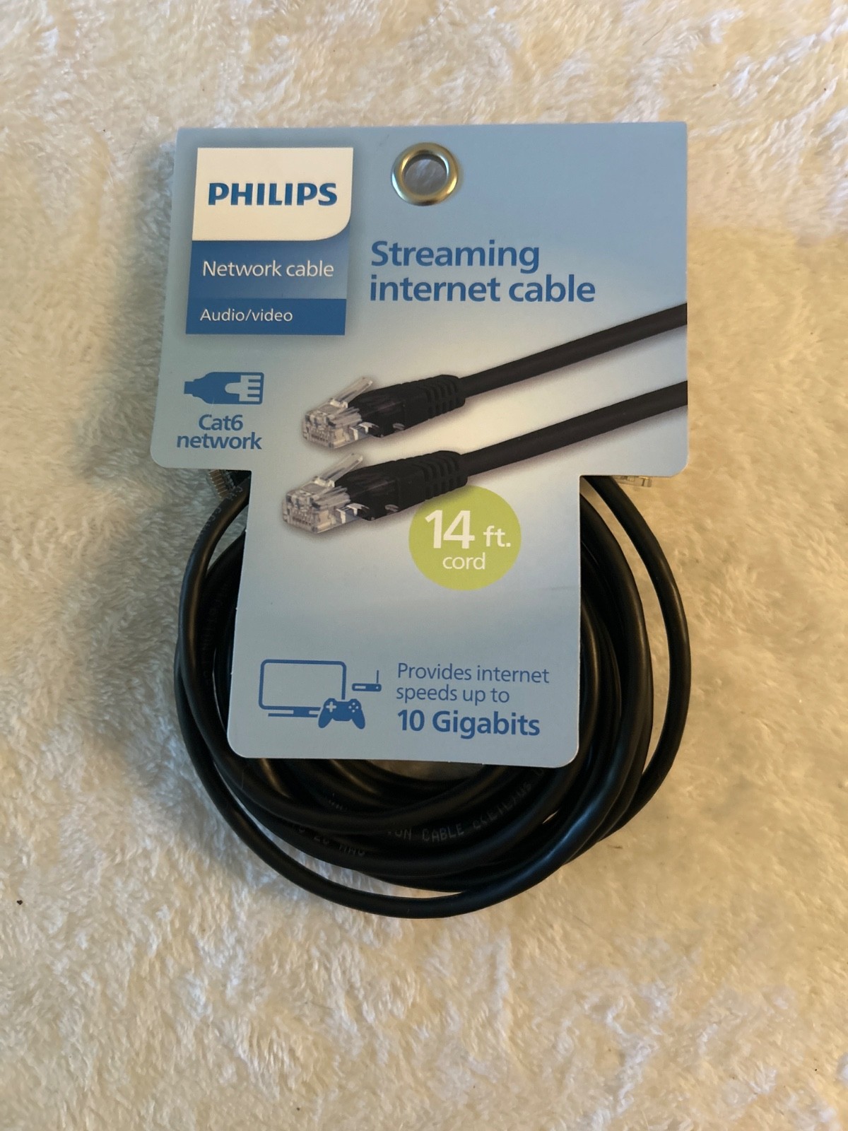 philips cat6 network streaming internet cable 14f.