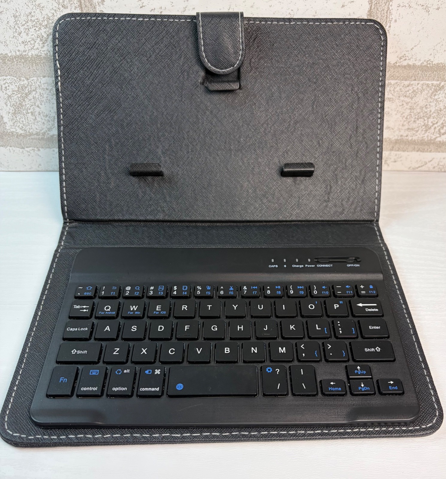 Universal Mini Wireless Bluetooth Keyboard with PU Leather Stand Case for Androi
