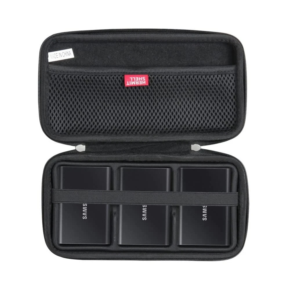 Hermitshell Hard Travel Case for Samsung T7 / 3 hard drives, Black 