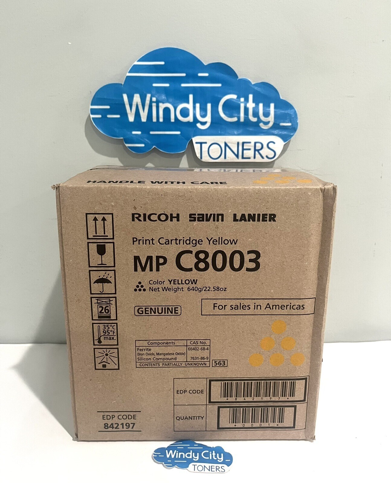 Ricoh MP C8003 Toner Cartridge 842197 Yellow 47,000 Page Genuine OEM Sealed NEW