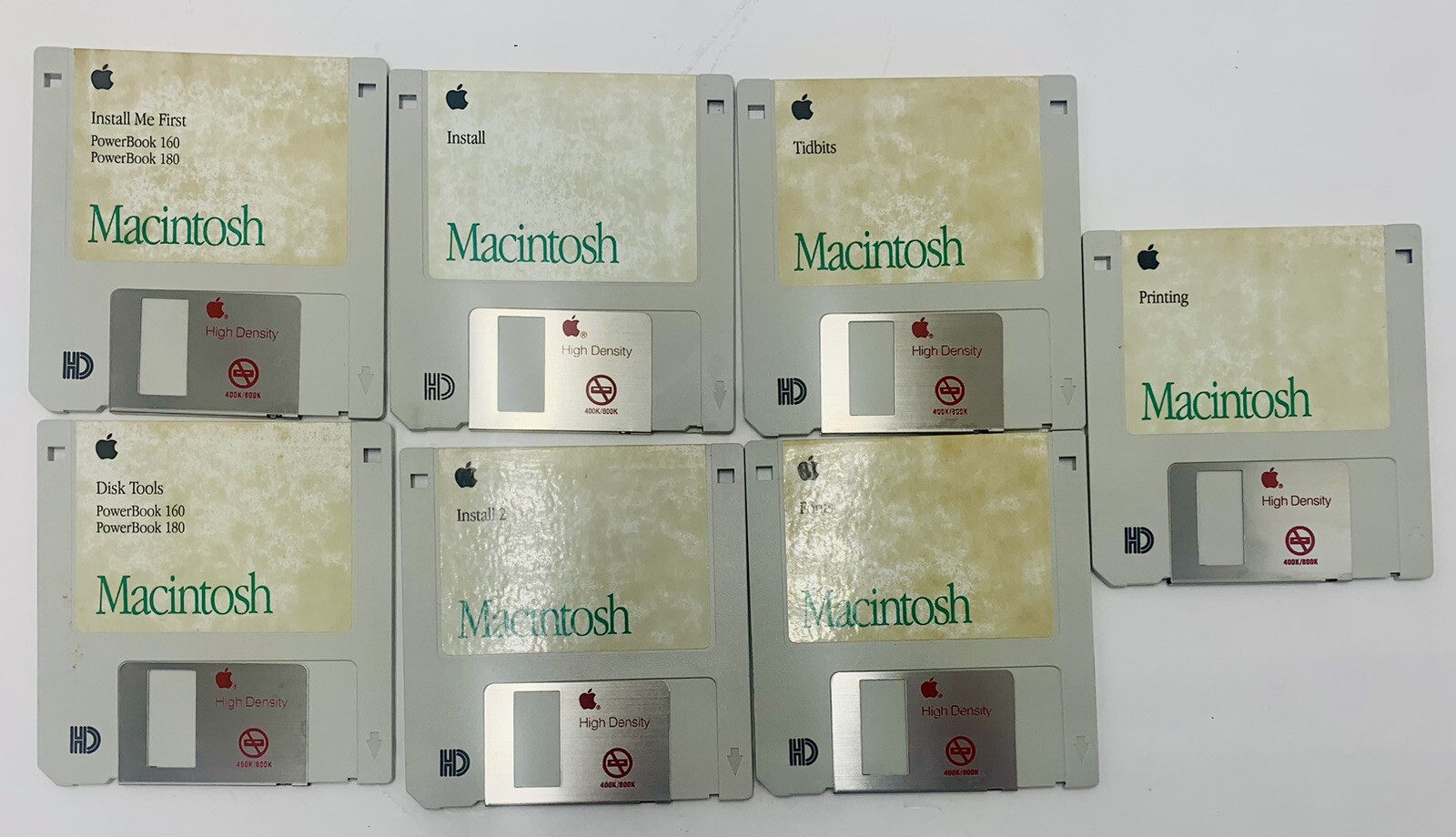 VTG 1992 Apple Macintosh Install 7 Disk Set 3.5" Ver 7.1 Software WORKS