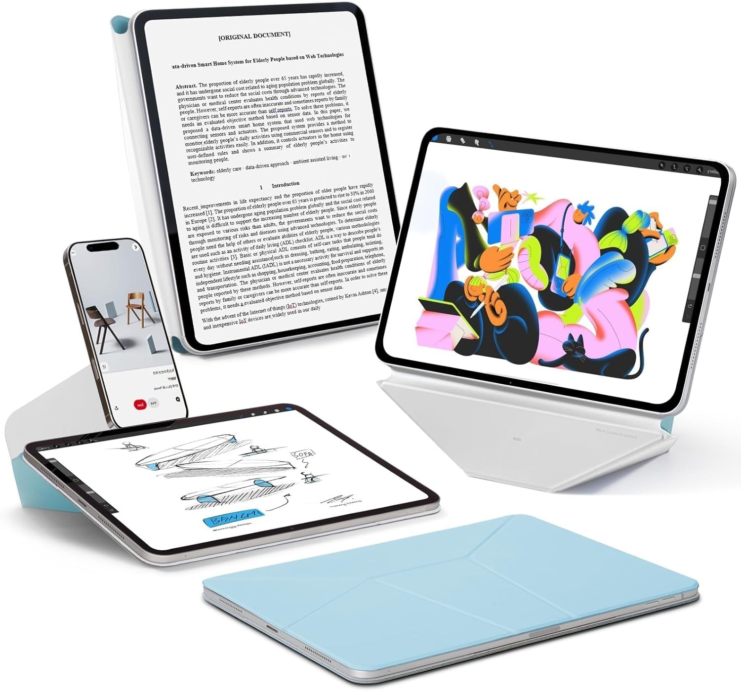MOFT Dynamic Folio Case For iPad Pro 11 M5 2025 M4 2024 Mist x Misty Cove