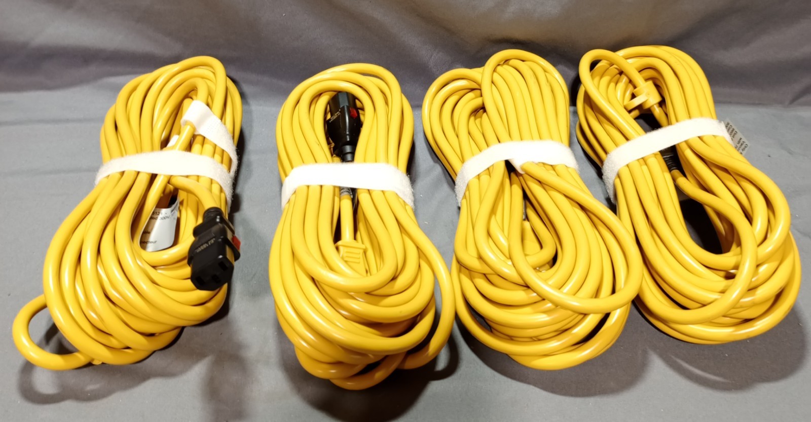 Lot Of 4 Well Shin WS-002A-4A  125V Yellow Power Cord