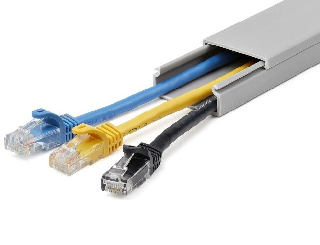 StarTech Solid Cable Management Raceway with Cover 6.5 ft 5 Pack