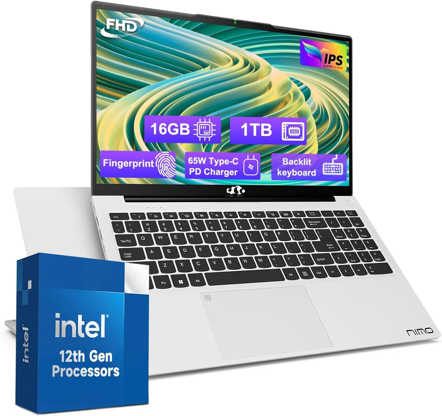 NIMO 15.6 FHD Laptop 16GB RAM 1TB SSD Intel Pentium Quad-Core N100 WiFi 6 Win11