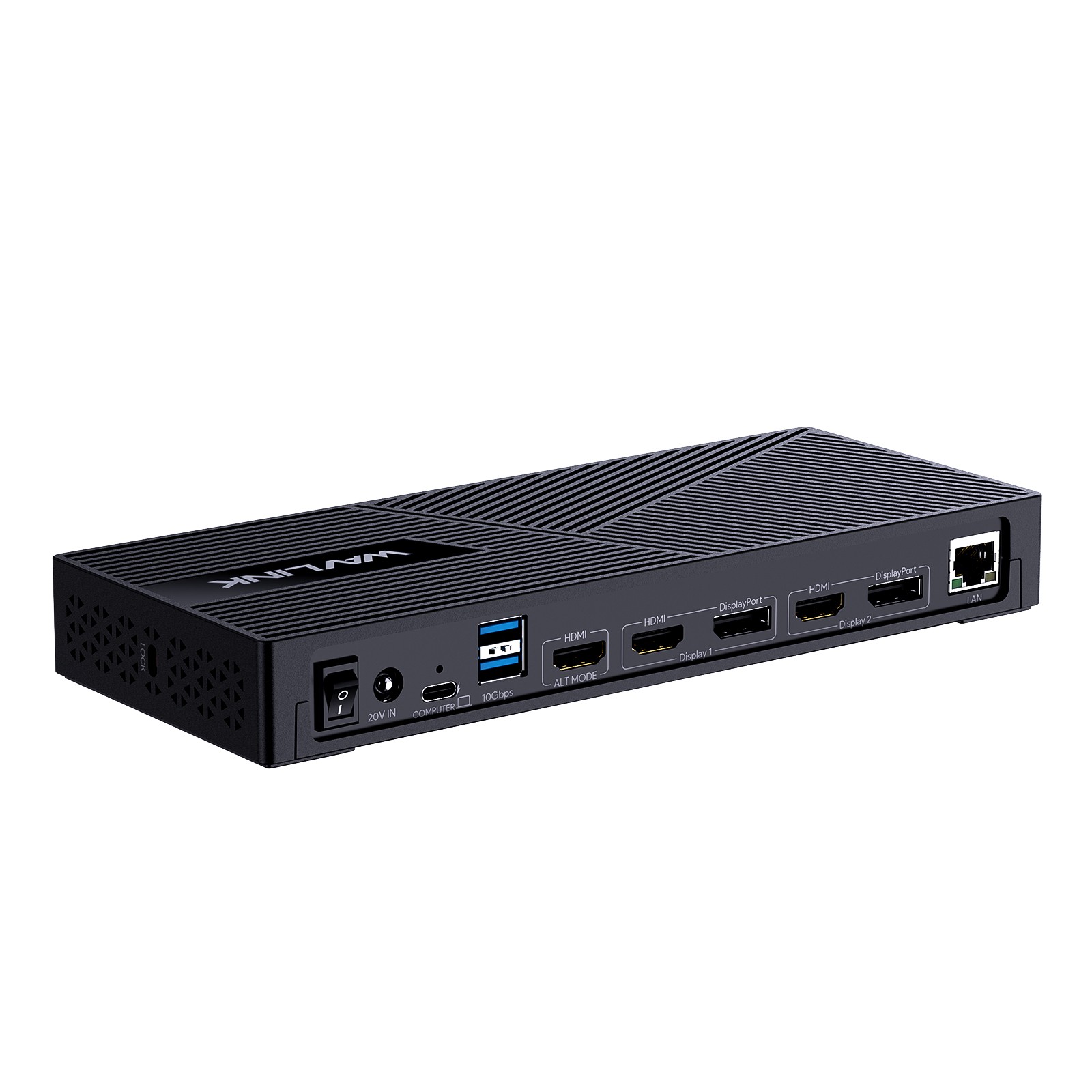 USB C Triple Display Docking Station 100W PD 3x HDMI 2x DP 10Gbps Data Transfer