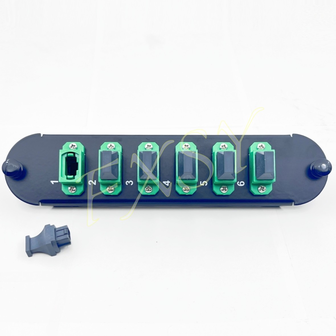 Fiber Optic Adapter Panel 6*MTP MPO 72F Green OS2 Compatible CORNING CCH-CP72-90