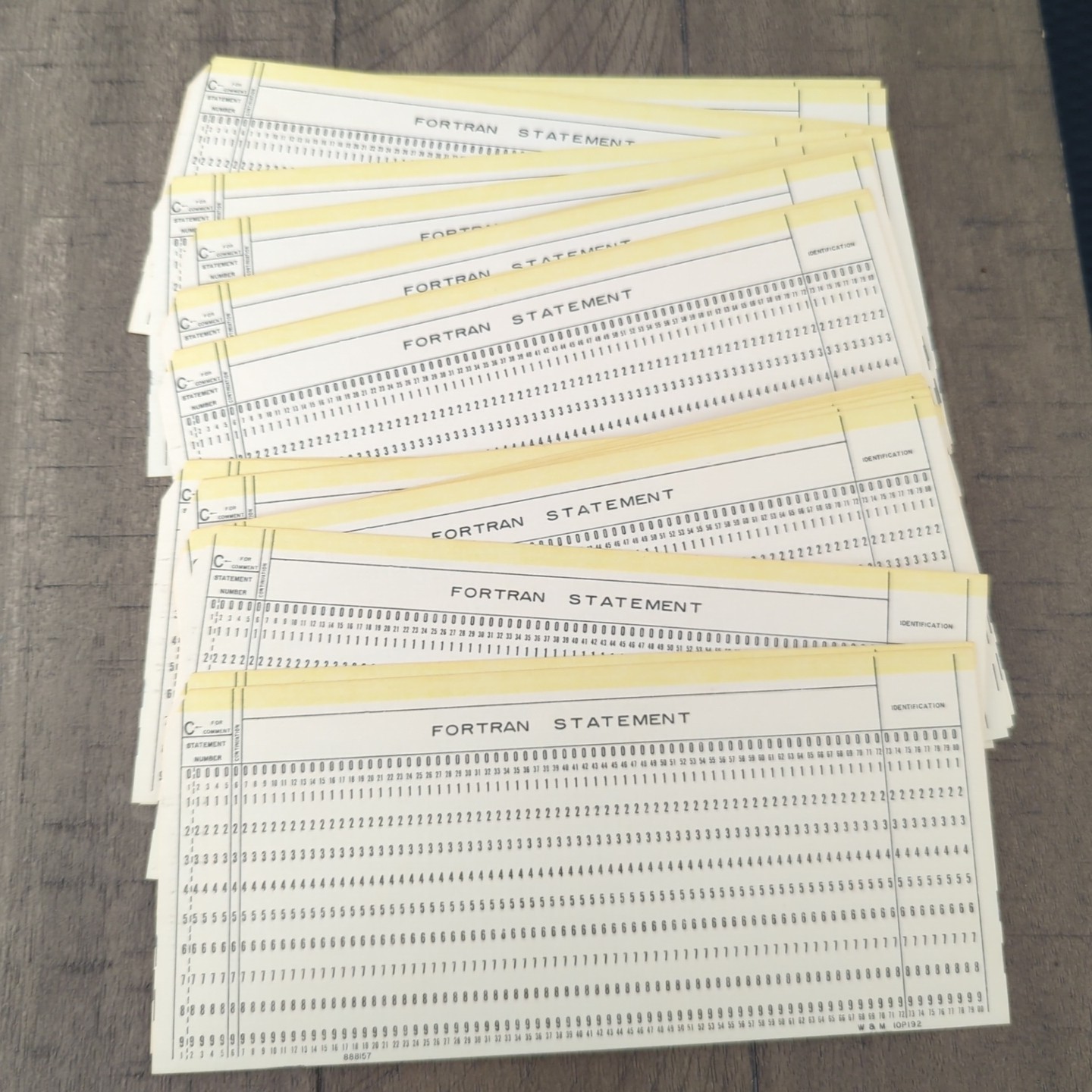 Lot 25 Vintage IBM FORTRAN Computer Data Punch Cards Unused 80 column