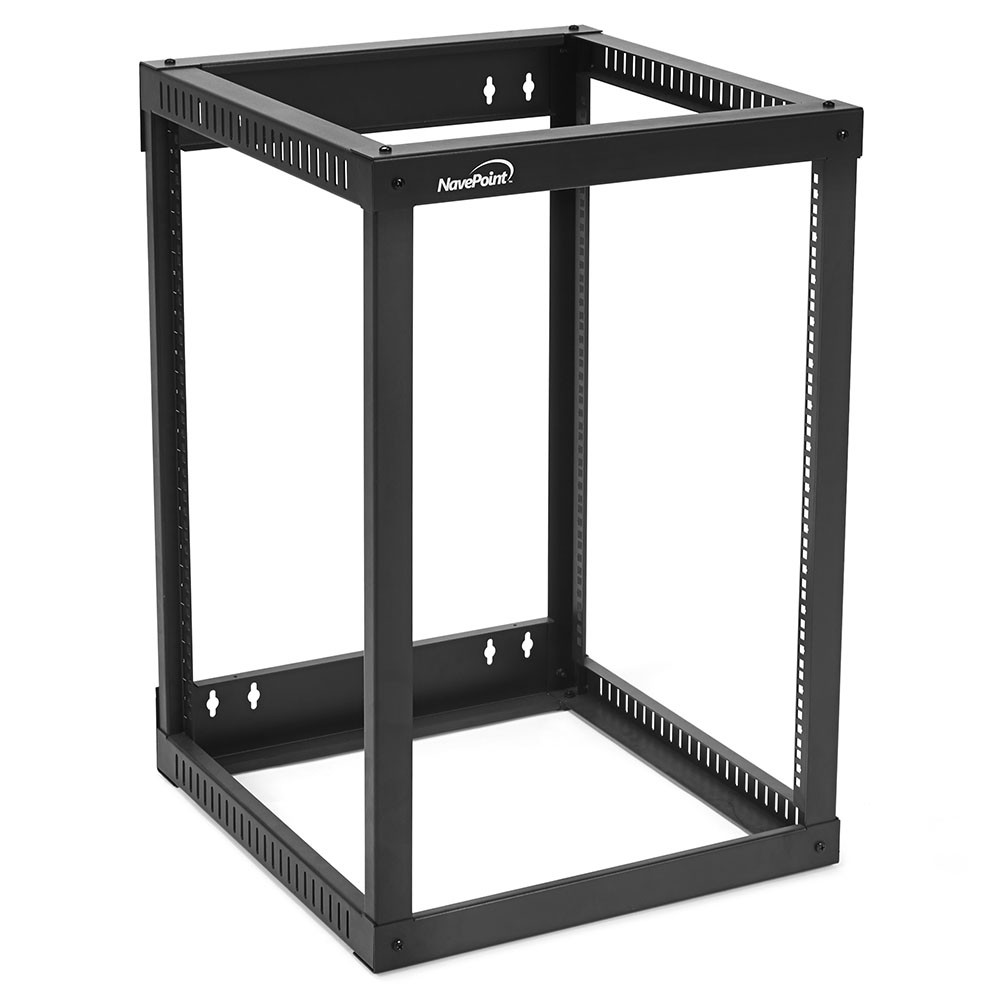 NavePoint 15U Side Load Wall Mount Network Rack, 21" Depth, Side Mount Equipment