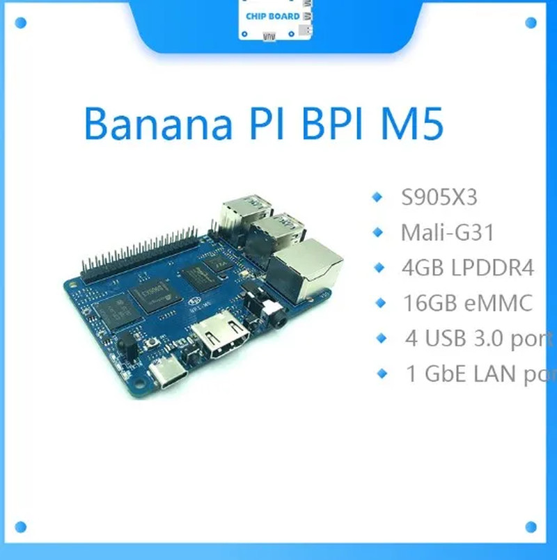 Banana PI BPI M5 New Generation Single Board Computer  S905X3 Design