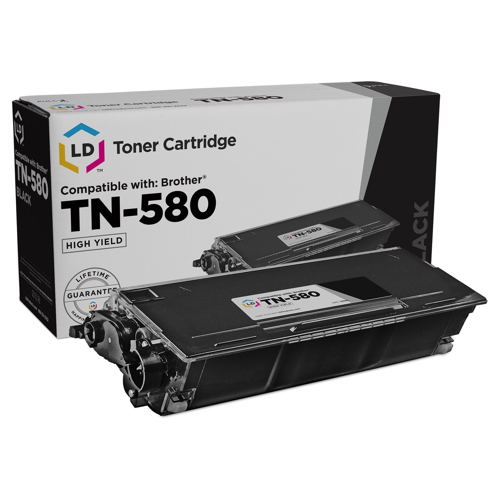 LD Compatible Brother TN580 High Yield Black Toner Cartridge
