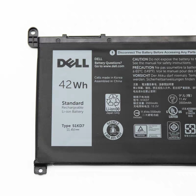 Genuine Dell Chromebook 3100 3180 3189 5190 3181 42wh Battery Y07HK FY8XM 51KD7