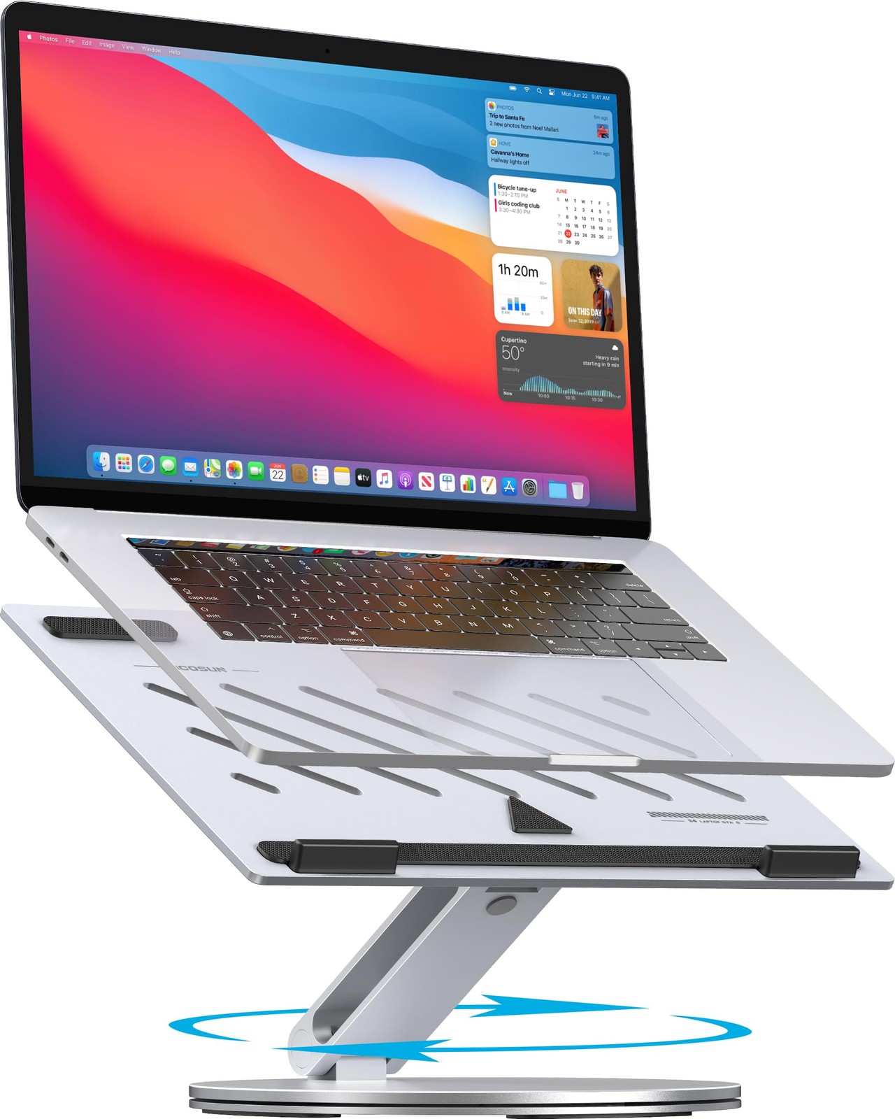 YICOSUN Laptop Stand for Desk, 360° Rotating Height Adjustable Computer Stand...