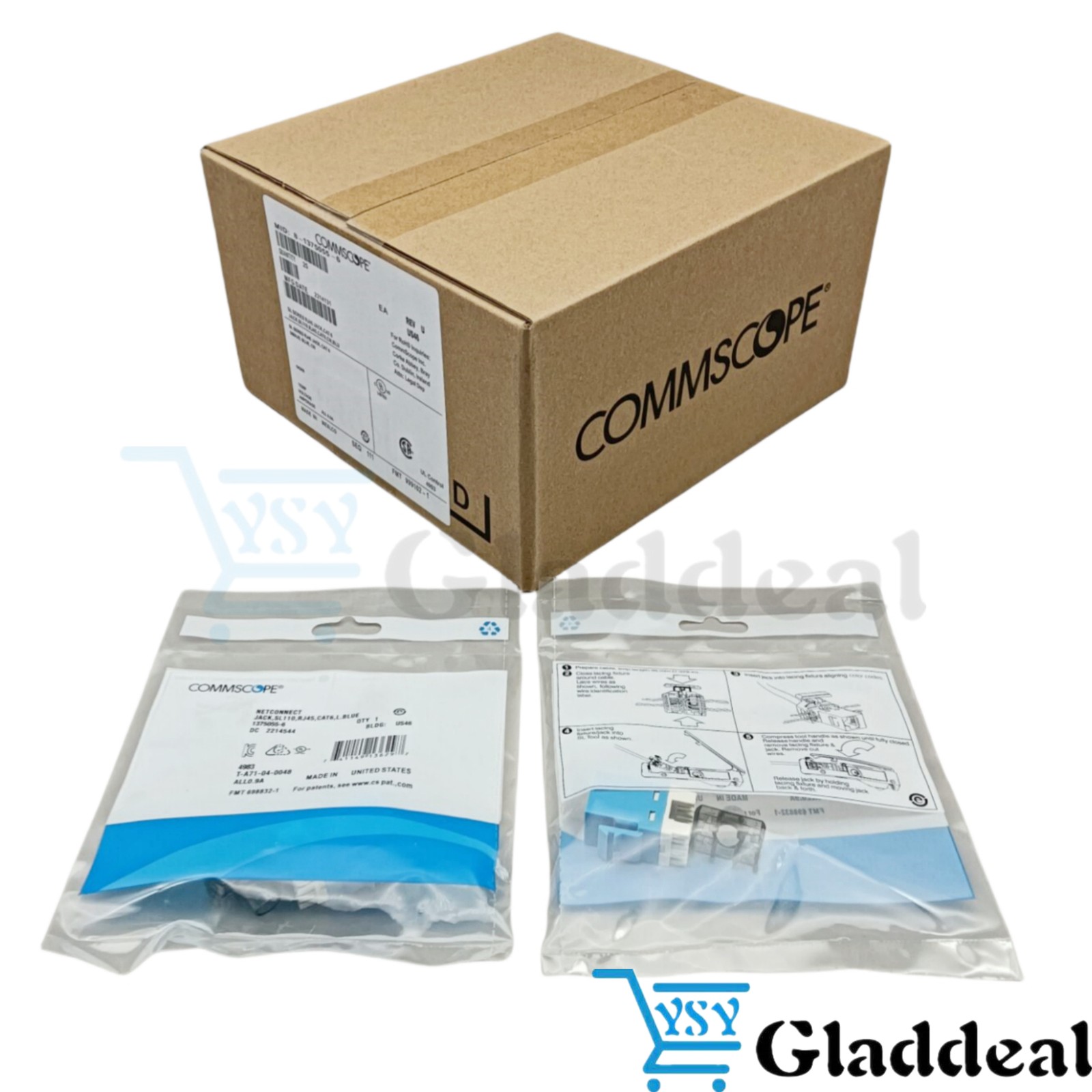 For Commscope Category 6 Gigabit RJ45 CAT6 blue Network Jack 25 pc