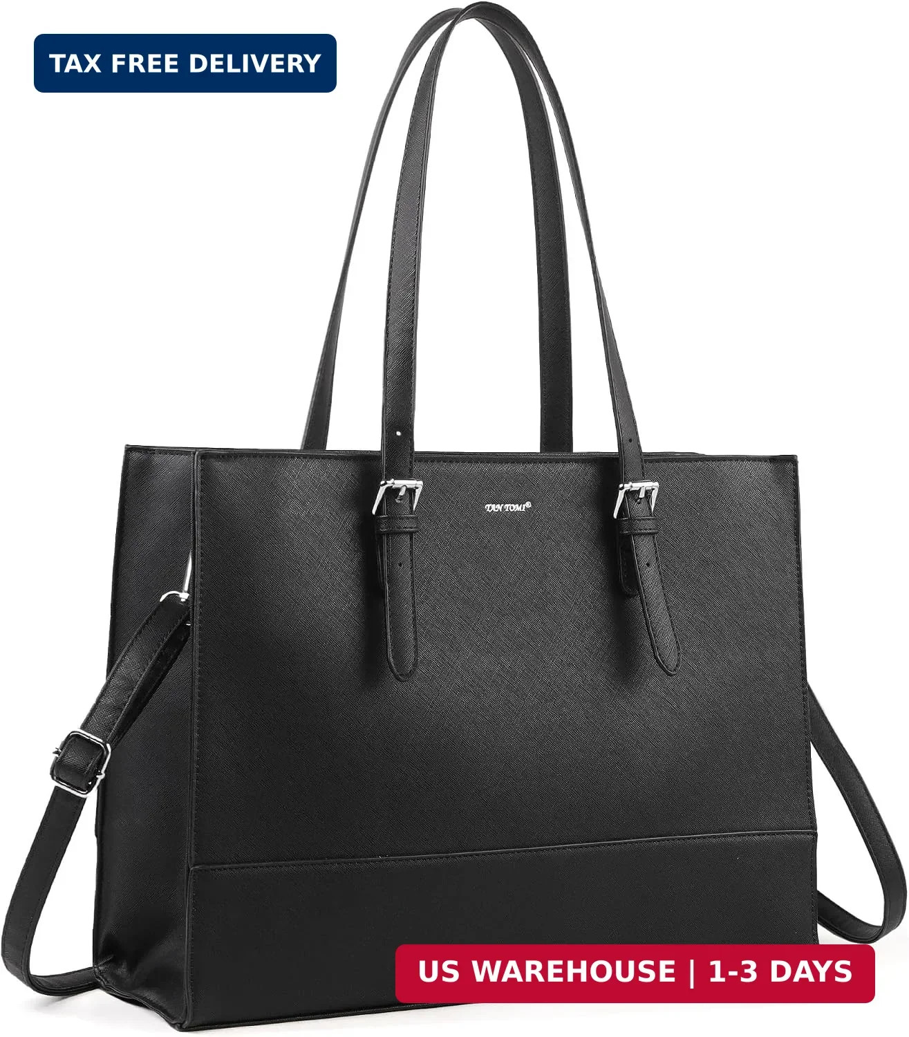 Laptop Tote Bag for Women, 15.6 Inch Work Bag Computer Business Shoulder Bag Off