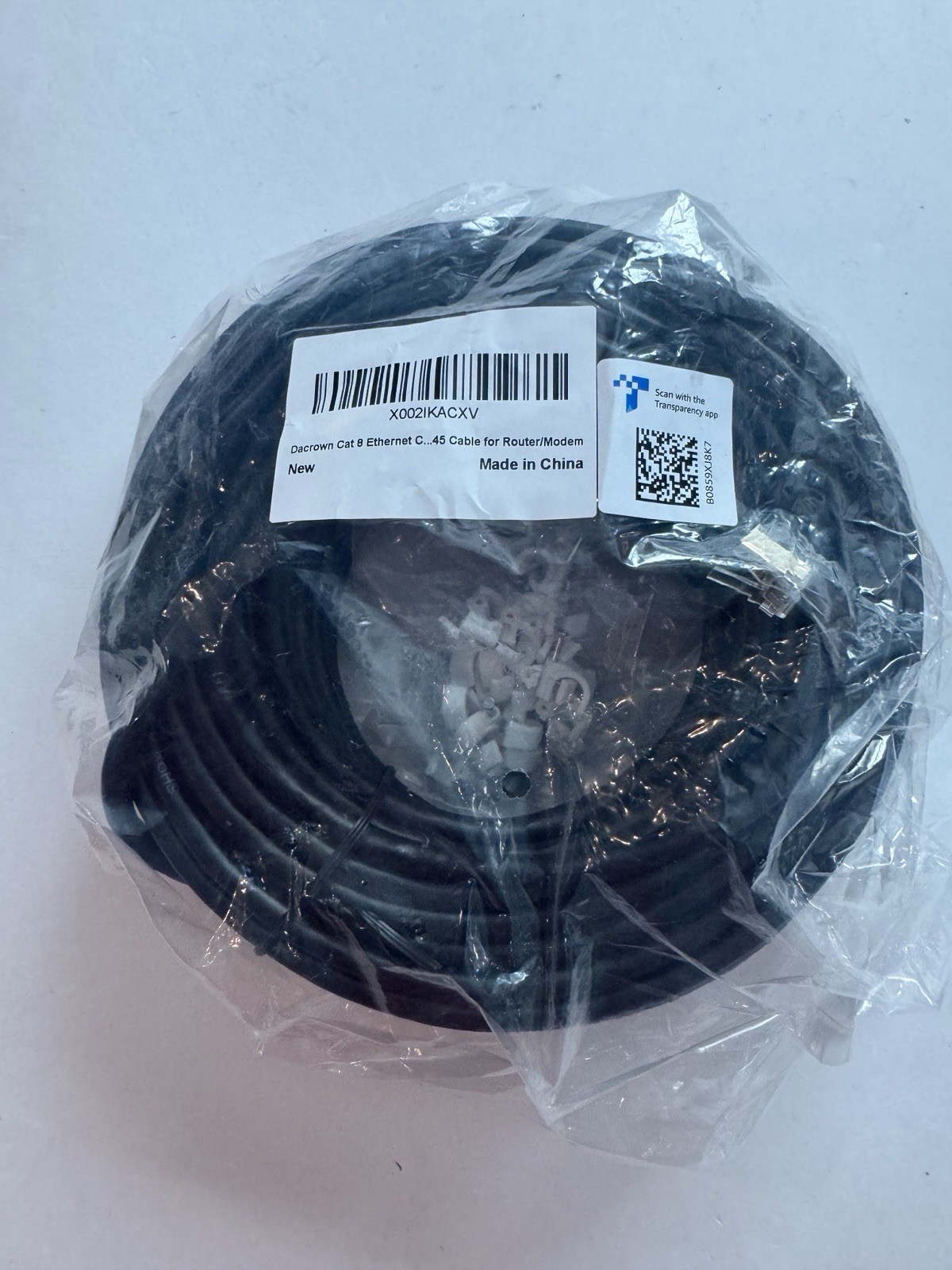 Dacrown Cat 8 Ethernet Cable 45FT Shielded 40Gbps RJ45 Heavy Duty