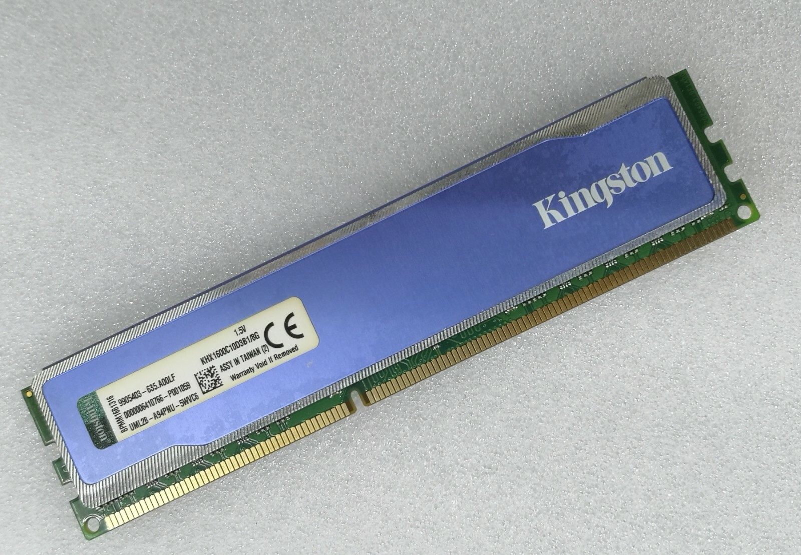 Kingston 8GB DDR3 1600 Desktop DIMM RAM Hyperx KHX1600C10D3B1/8G PC3-12800 240p