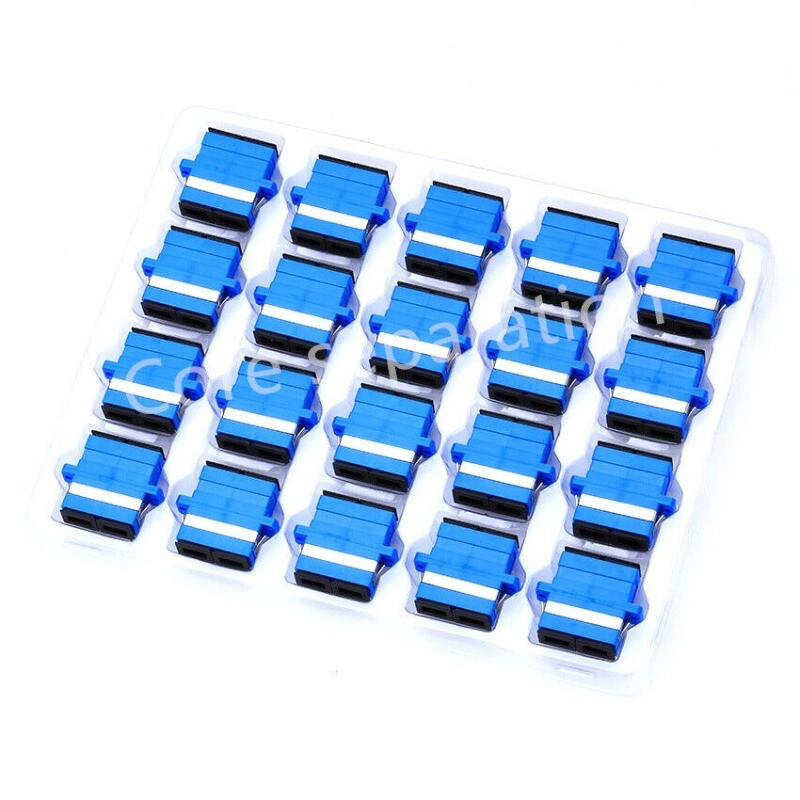 20Pcs SC to SC Duplex Fiber Optical Connector Optic Adapter Flange Coupler SC-SC