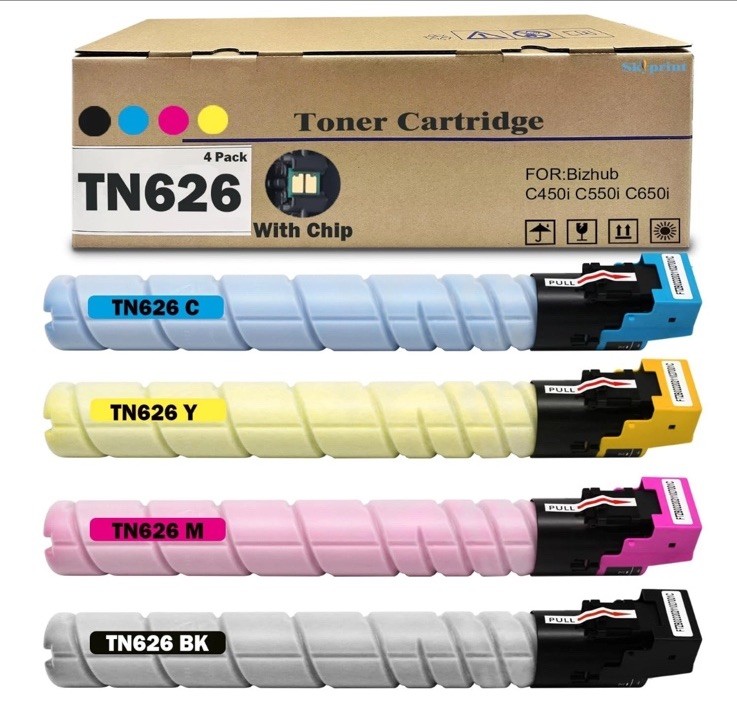** NEW Konica Minolta Toner | TN-328 / TN-626 | Black/Color | Compatible | 4-Pak