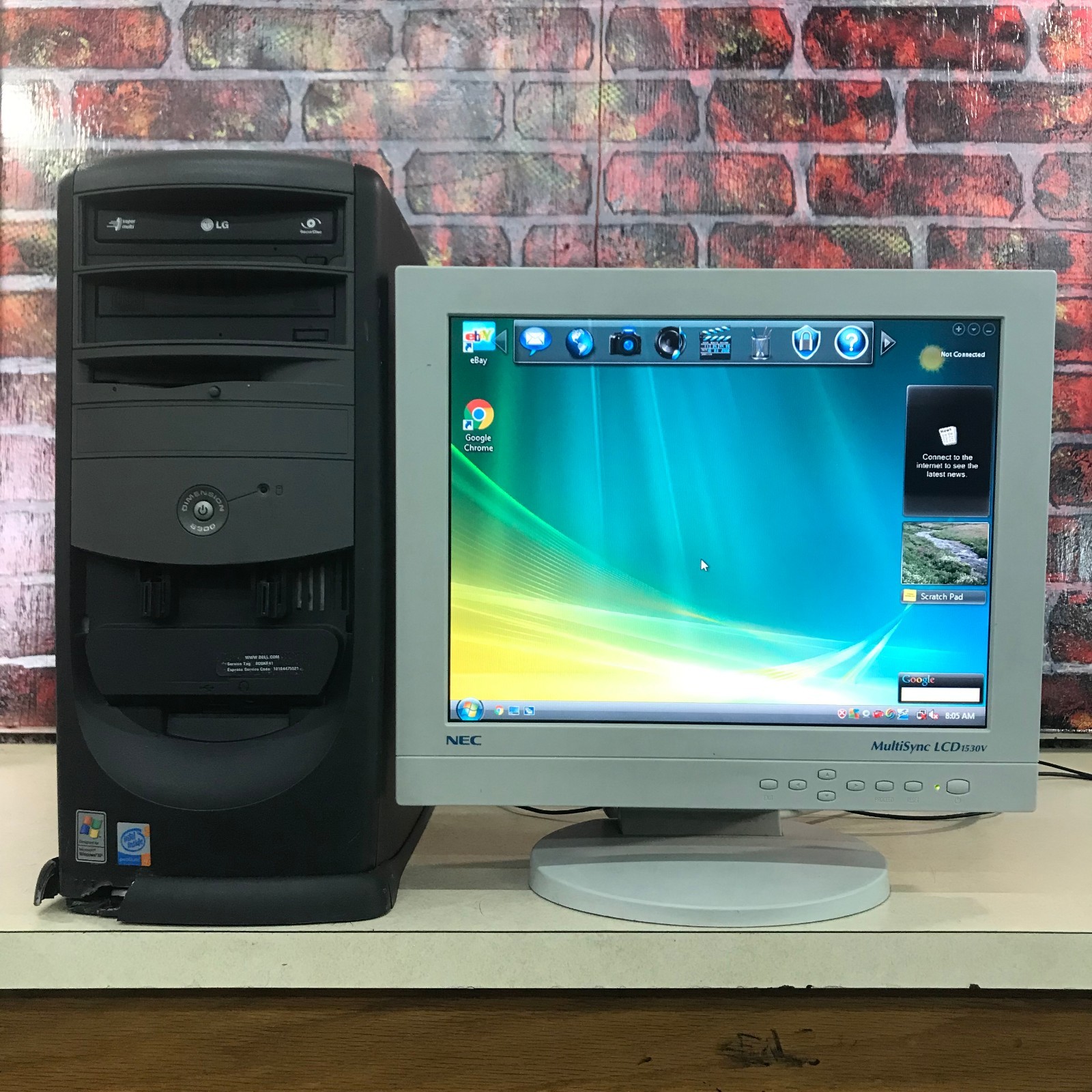 Dell Dimension 8300 PC Retro Gaming Pentium 4 3.00GHz 1GB RAM (Windows Vista)