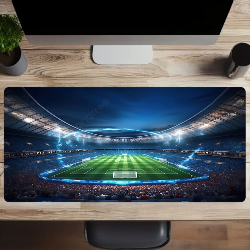 Football Stadium LED Night Scene Mouse Pad Oversized Esports Desk Mat for Game