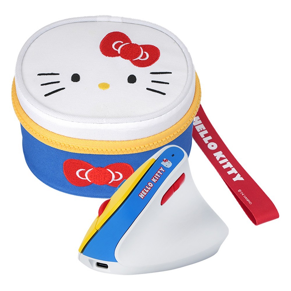 Royche Sanrio Hello Kitty Rechargeable Wireless Vertical Mouse Ergonomic NEW