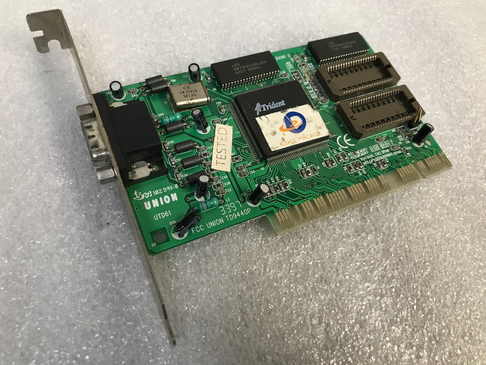 Trident EDOMicro Union TD9440P / P21 PCI Video Card