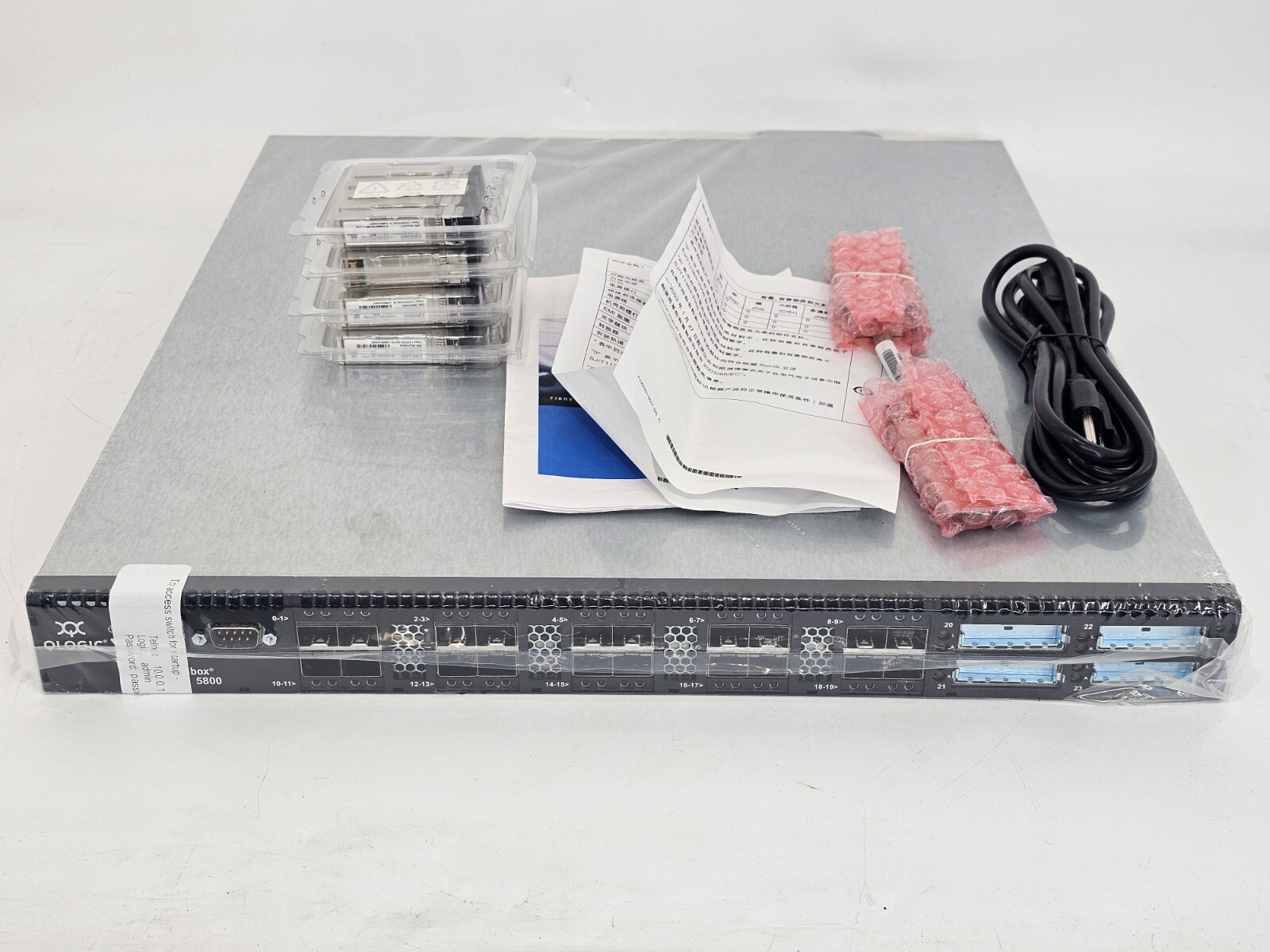 QLogic SANbox 5800 Port Active Fibre Channel Stackable Switch 1U SB5800V-20A8