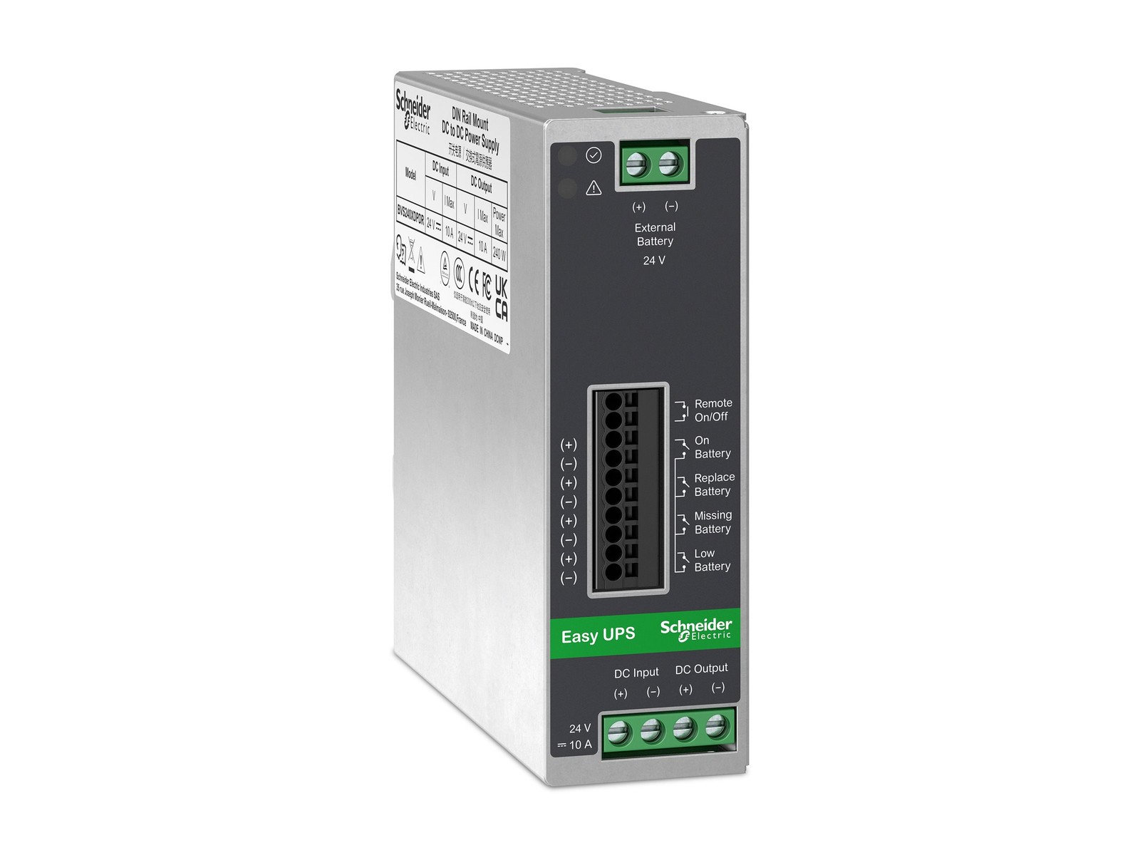 APC Din Rail MS PS Bat Back Up Dc 10A (Offline) Ups 240W BVS240XDPDR