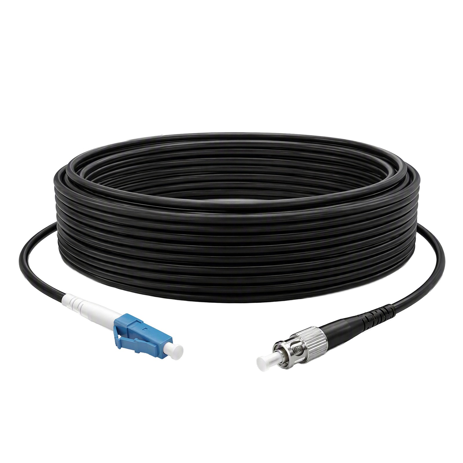 UPC LC/SC-ST Fiber Optic Patch Cord Black Simplex Singlemode Armored TPU 3M-40M
