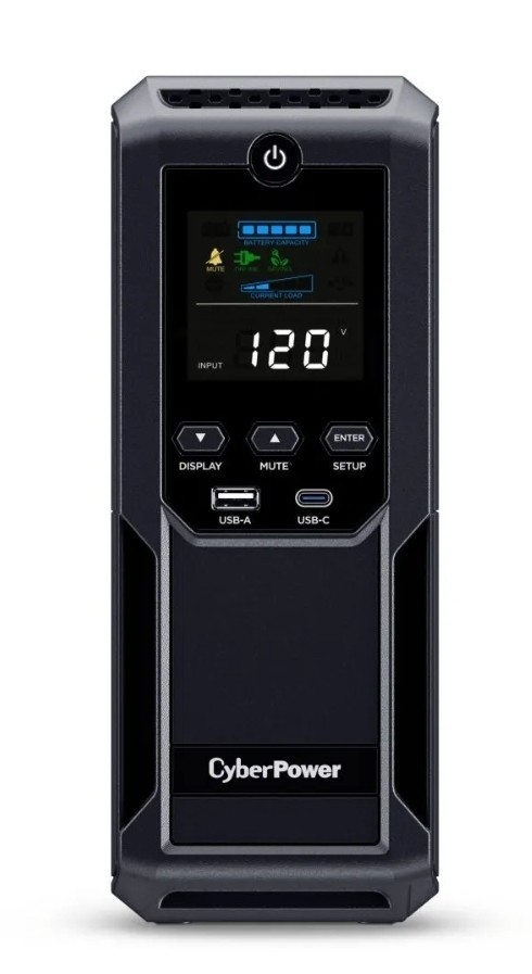CyberPower CP1500AVRLCD3 Intelligent LCD UPS Systems - 1500VA/900W, 120 VAC,