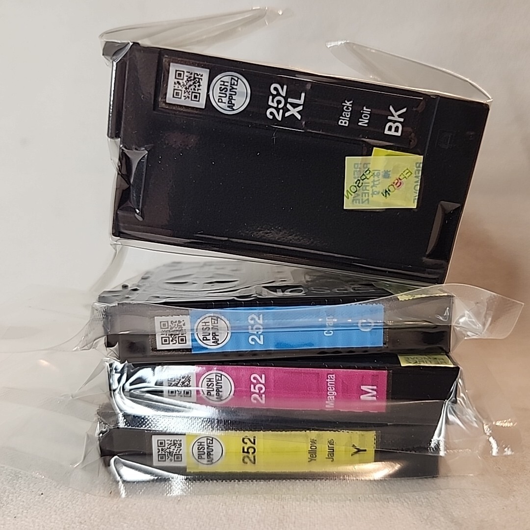 NEW GENUINE - EPSON 252XL COMBO INK CARTRIDGES - T252XL -BCS Sealed Bags 05/2028