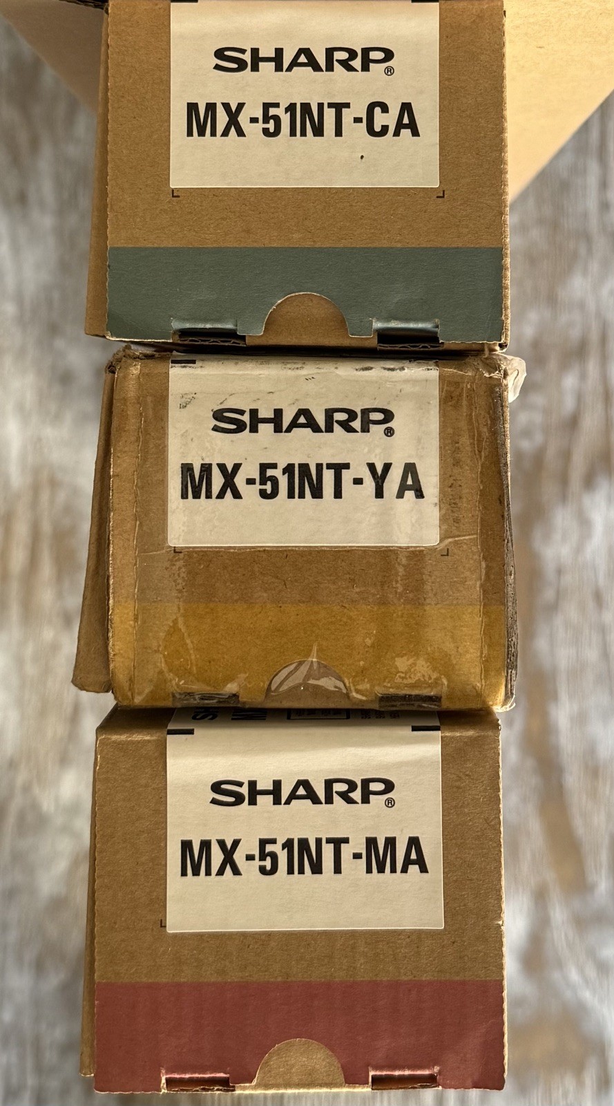 Sharp MX-51NT FULL TONER COLOR SET MX-51NT-CA,MX-51NT-MA, MX-51NT-YA