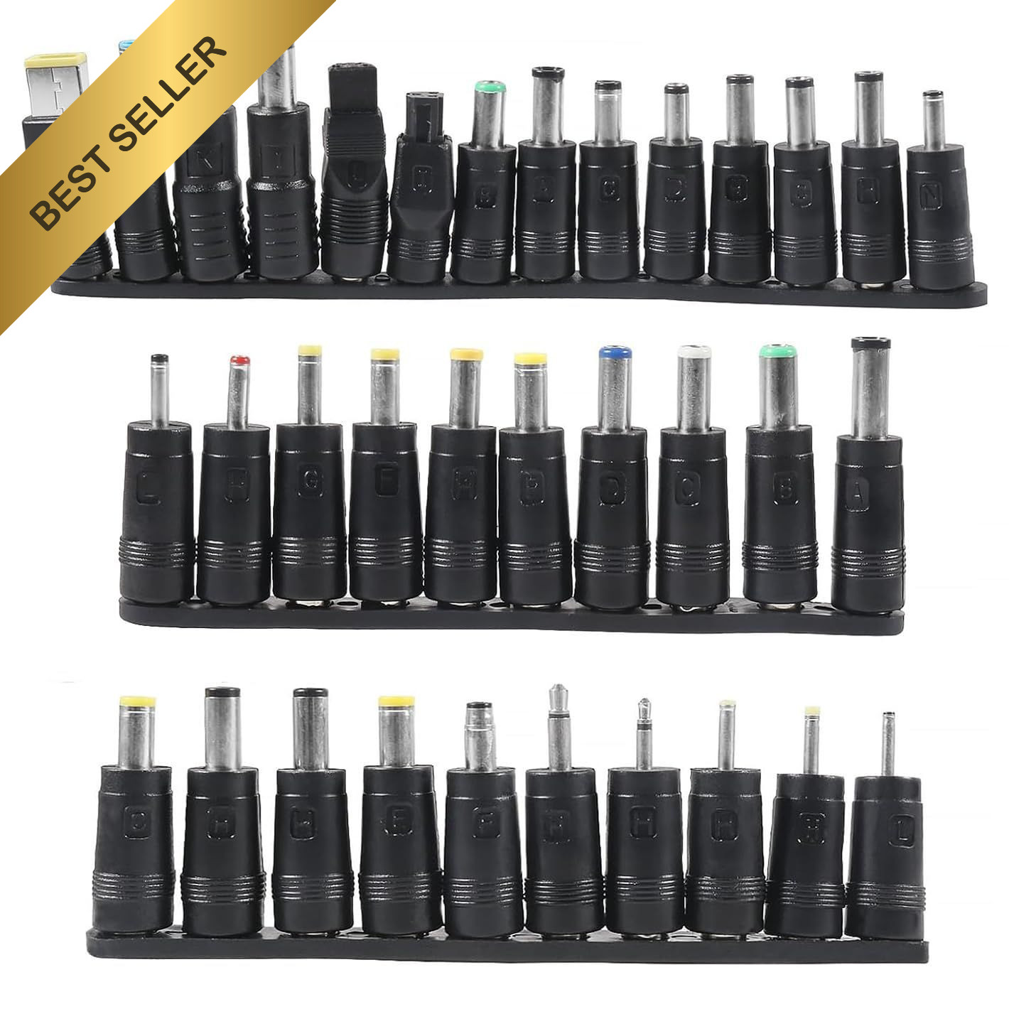 34 Pcs Universal DC Power Adapter Tips Kit 5.5mm x 2.1mm For Laptop Notebook Spe