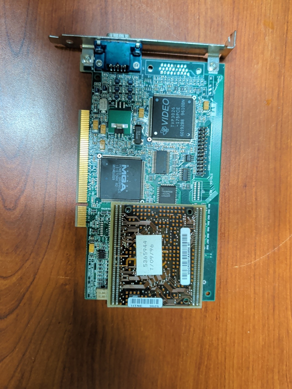 Vintage MATROX 576-04 REV. A PCI VIDEO CARD with 578-00 REV. B MEMORY M0DULE